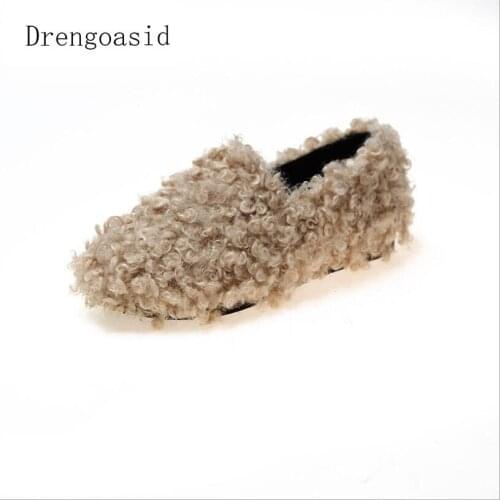 2019 Autumn And Winter New Womens Home Warm Shoes Fashion Wild Indoor Warm Soft Plush Shoes Solid Color Female 35-40