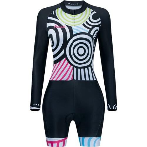 Womens Cycling Jumpsuit Triathlon Short Sleeve Bodysuit Sets Skinsuit Maillot Ropa Ciclismo Bicycle Frenesi Bike Sport Clothing