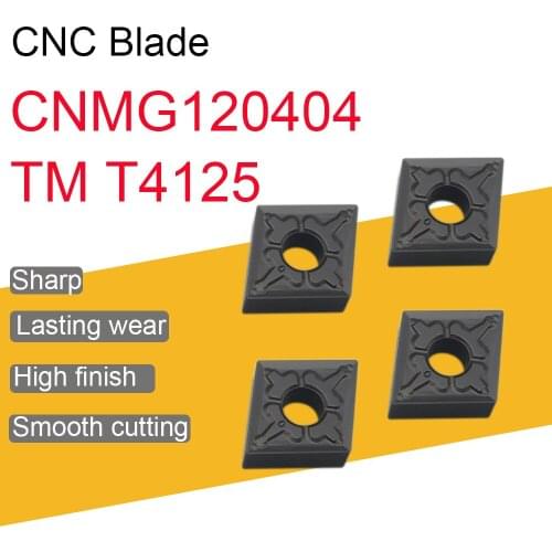 CNMG120404 TM T4125 100% Original Carbide Inserts CNC Lathe Tools Machining External Turning Blade Tools For Steel