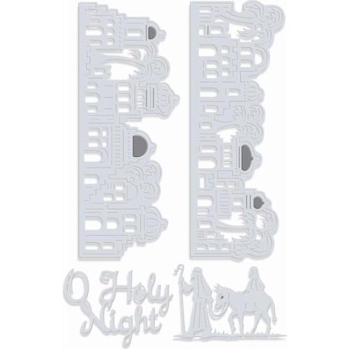 2020 New Building and Plant Metal Cutting Dies For Cut Paper Craft Making House Coconut Tree Album Card Scrapbooking NO Stamps