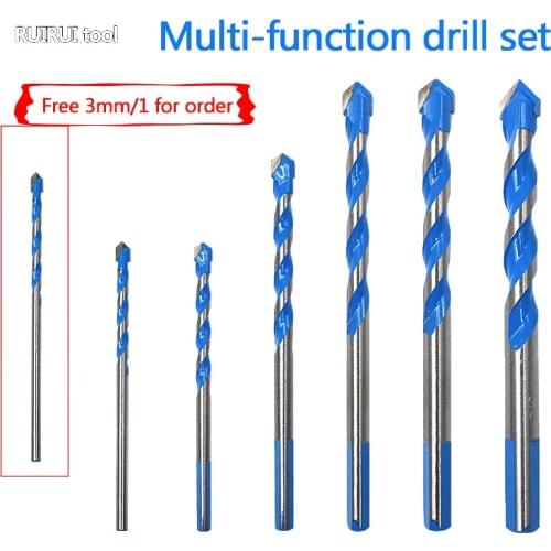 5/8PcsHard alloy Triangle bit set Multifunction metal Hole saw simple drilling glass ceramic tile stainless steel Concrete drill