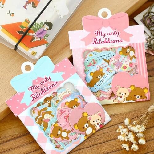 60 pcs DIY Colorful Cartoon bow 3D kawaii Stickers Diary Planner Journal Note Diary Paper Scrapbooking Albums PhotoTag