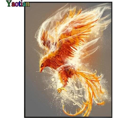 Abstract flame phoenix Diamond Painting 5D Animal Full Square Round Diamond Art Embroidery Cross Stitch Kids Room Decor