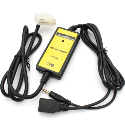Car CD Changer MP3 3.5mm AUX USB Adapter For Toyota 5+7Pin Camry Avensis RAV4 Yaris Corolla Lexus 018