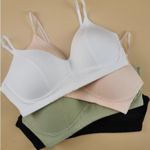 Skin-friendly Diary One-piece thin mold cup, no steel ring, small chest gathered sleep underwear