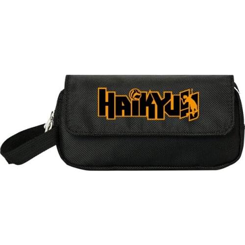 Japan Anime Haikyuu Large Capacity Pencil Books Case Cosplay Stationery Storage Shoyo Hinata Tobio School Pen Box Bag Props Gift