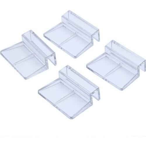 New 4Pcs/lot Fish Aquatic Pet Parts Aquarium Fish Tank Acrylic Clips Glass Cover Support Holders 6/8/10/12mm Hose Holder