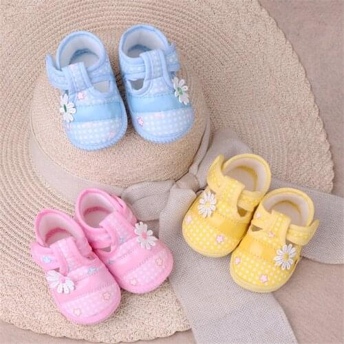 Baby Shoes Cute Baby Girls Lovely Floral First Walkers Toddler Infant Boy Comfort Soft Sole Prewalker Shoes Antislip Crib Shoes
