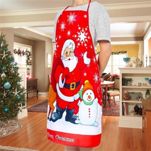 Christmas Printed Snowman Christmas Apron Christmas Party Apron Christmas Decoration