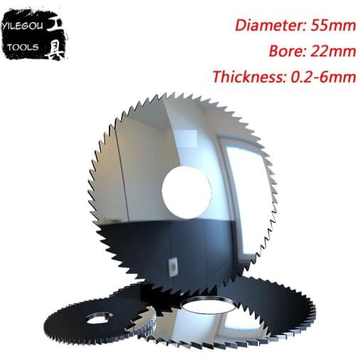 55mm Solid Alloy Tungsten Milling Cutter. 55mmx80T Tungsten Steel Circular Saw Blades Cutting Stainless Steel. Thickness 0.2-6mm