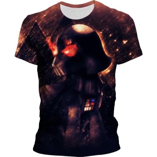 Mens Clothing 3D Printed Summer Short Sleeve Tops Casual Children Star Wars T-shirt Oversized Tee Shirt For Male
