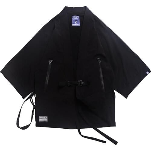Kimono-jacket double front pocket techwear noragi whrs ninjawear darkwear japanese style futuristic aesthetic