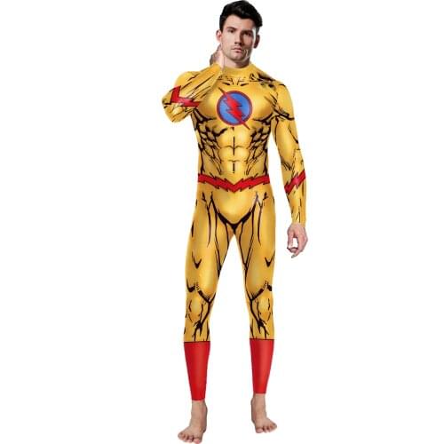 Cosplay Bodysuits 3D Printed Long Sleeve Elastic Cosplay Costume Sexy Skinny Adult Clothes Unisex Halloween Carnival Jumpsuits