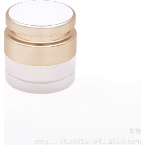 15g/30G matte gold lid pearl white acrylic jar bottle day cream/eye cream/gel/essence/moisturizer/body scrub cosmetic packing