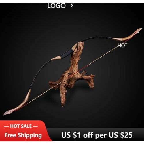 30~50lbs Powerful Archery Hunting Bow Traditional Bow Wooden Laminated Recurve Bow for Outdoor Shooting