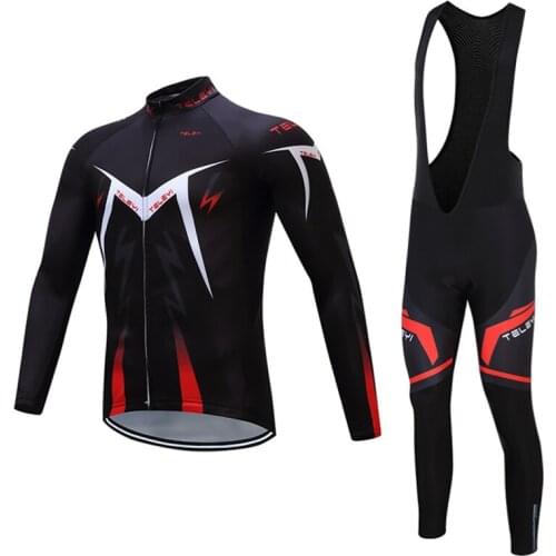 Mens Lycra Long Sleeve Cycling Jersey Set BIB Kit 2021 Pro Road Bike Clothing Team Suit Male Bicycle Clothes MTB Uniform Dress