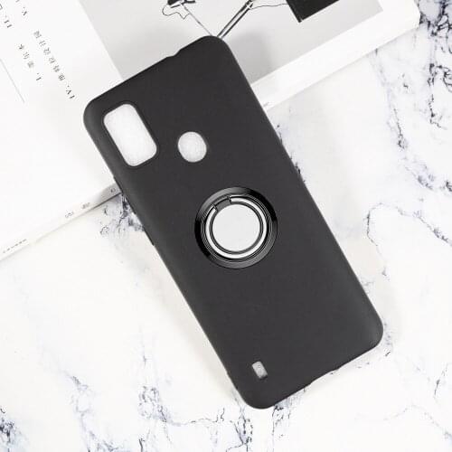 For ZTE Blade A51 6.52 BladeA51 Back Ring Holder Bracket Phone Case Smartphone TPU Soft Silicone Cover