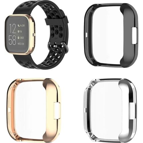 Soft Plating TPU Protective Case Durable Simplicity Prevent Collisions for Fitbit Versa 2 Full Protection Cover Shell