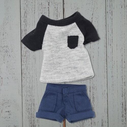 Outfits for Blyth doll Oversize shirt and pants naughty and cute suit for 1/6 BJD azone icy dbs