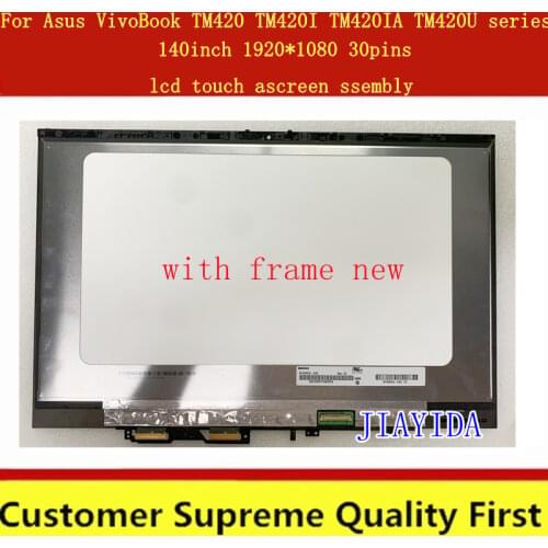 Original 14inch For Asus VivoBook TM420 TM420I TM420IA-EC069T lcd Display Touch Digitizer With Front Glass