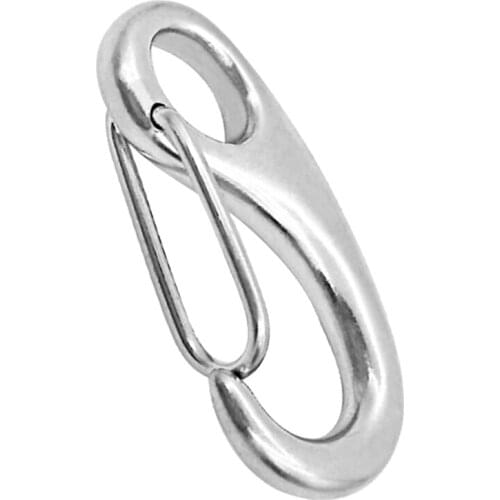 Perfeclan 6 Pcs Boat Marine Clip 5cm Stainless Steel Snap Hook Carabiner