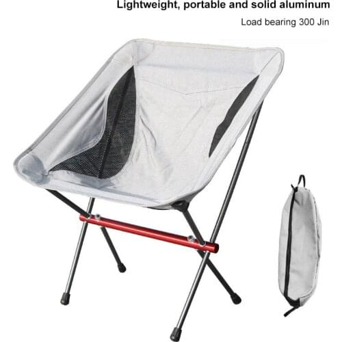 2021 New High Load Fishing Chair Folding Camping Chairs High Back Outdoor Chair Outdoor Portable Travel Ultralight Folding Chair