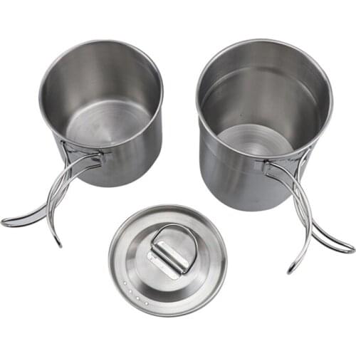 Stainless Steel Stackable Drinking Water Cups Mugs for Home Outdoor Camping Backpacking