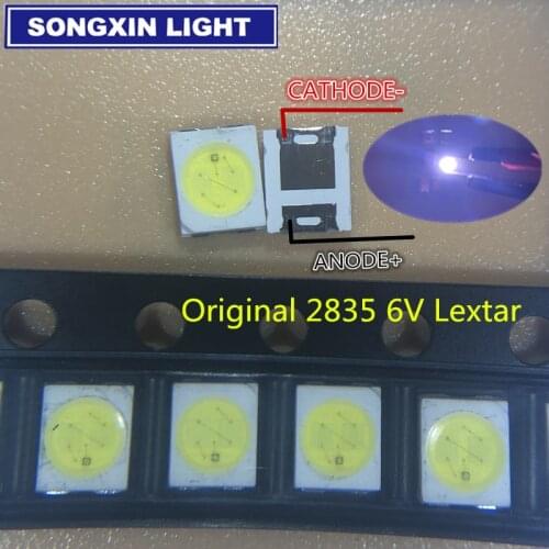200PCS LEXTAR For maintenance Konka Changhong Amoi LCD TV backlight LED strip lights 1210 3528 2835 SMD LED beads 6V