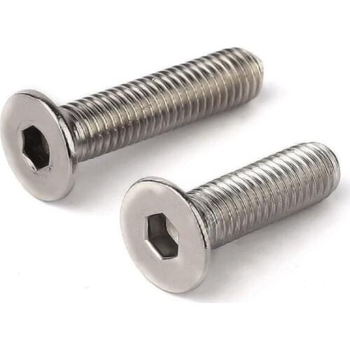 DIN7991 M4 GB2673 ISO10642 JISB1194 Hex Socket Flat Head Machine Screws Stainless Steel Hexagon Socket Countersunk Screw