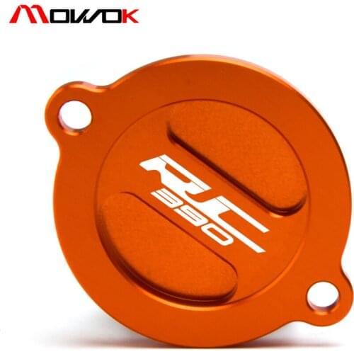 High quality Orange CNC Engine Oil Filter Cover Cap For KTM RC 125 200 250 390 2014 2015 2016 2017
