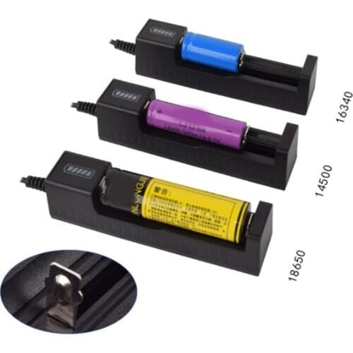 24BB Update 1 Slot Fast charger Universal Intelligent USB Battery Charger for 18650 14500 1634 Rechargeable Batteries