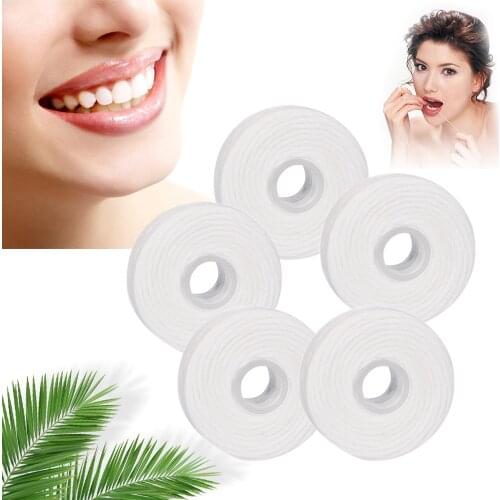5 Rolls 50m Dental Flosser Oral Hygiene Teeth Cleaning Dental Floss Spool Wax Mint Toothpick Flosser Teeth Flosser Dental Care