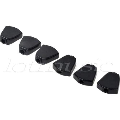 6pcs Guitar Machine Head Tuner Tulip Buttons Black Metel