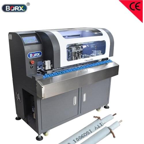 Automatic aluminum foil removing machine 1185 car audio and medical wire harness strip twist soldering multi function machine
