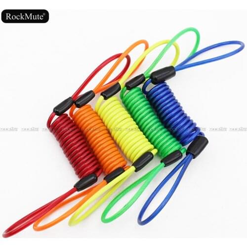 Wheel Brake Disc Lock Reminder Spring Cable 120cm For Motorcycle Scooter Bicycle Biker Anti-Theft Security Thief Deterrent