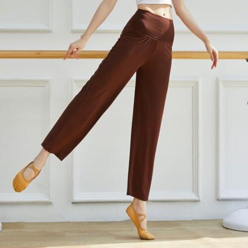 Women Spring And Summer High Waist Loose Wide Leg Pants Yoga Latin Dance Modal Latin Fitness Square Modern Dance Practice Pants