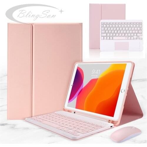 Case for Apple iPad 9.7 2017 2018 Pro 9.7 Mouse Touchpad Keyboard Case Cover for iPad 5 6 Air Air 2 9.7'' 5th 6th Generation