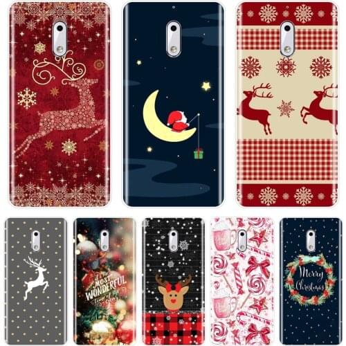 Phone Case For Nokia 8 6 5 3 2 1 Silicone Soft Christmas Deer Snow Back Cover For Nokia6 Nokia5 Nokia3 Nokia2 Nokia X6 7 Plus