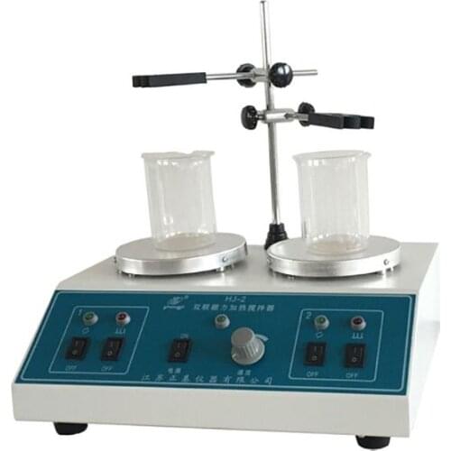 2 heads multi unit Digital display thermostatic Lab magnetic stirrer mixer HJ-2