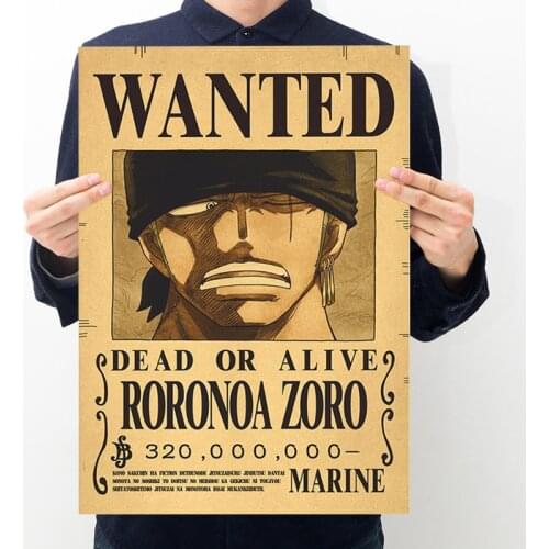 Bandai One Piece Anime Action Figure Vintage Posters Children Room Living Wall Decoration Anime Paintings Stickers Toys Gift