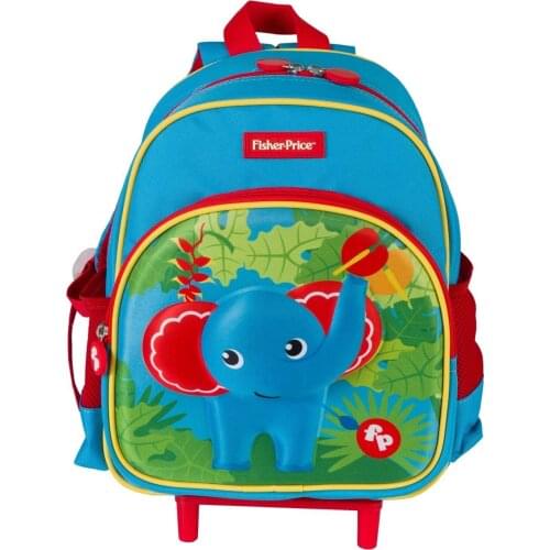 Fisher-Price 3D Elephant rickshaw Kindergarten Bag animal kids backpacks brand design girls boys backpack Toddler kids neoprene