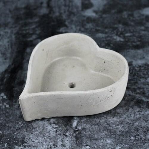 Silicone Planter Mold Heart Shaped Concrete Flower Pot Mould DIY Handmade Bonsai Tool