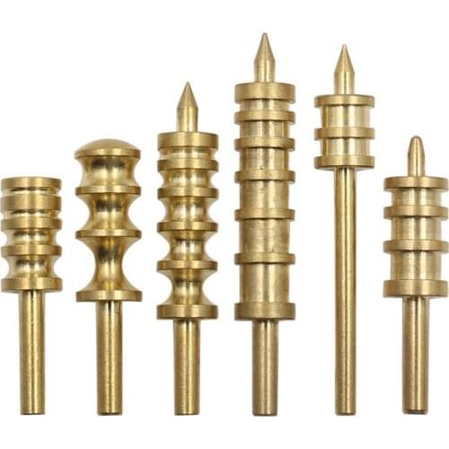 Leather Craft Tool Burnisher Slicker Brass Burnishing Head DIY Edge Sealing Hot Process Polishing Tips For Soldering Iron
