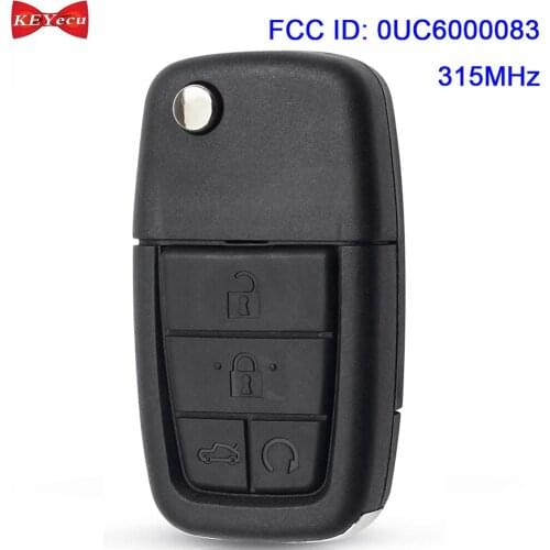 KEYECU for Pontiac G8 GT 2008 2009 2010 2011 Remote Key Fob 315MHz 4+1 Button OUC6000083 92237316