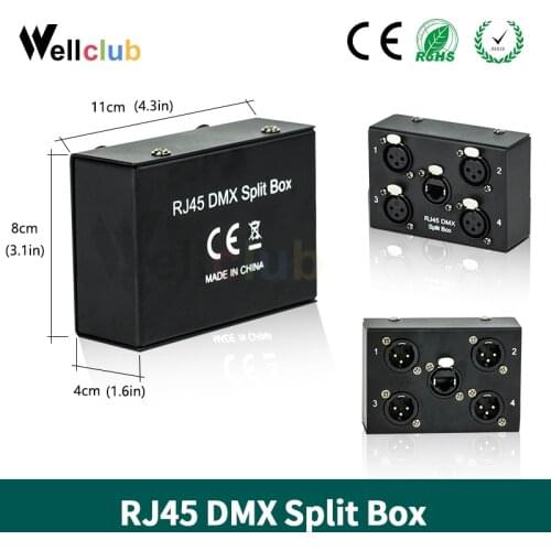 1pc Artnet Dmx Controller 4 Port Converter Rj45 DMX Split Box For Satge Light And Dj Equipment