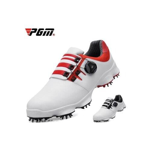 PGM Golf Shoes Men active Spikes Fxed nails golf shoes Waterproof Anti-slip Knobs Buckle fast rotating lacing Golf Sneakers