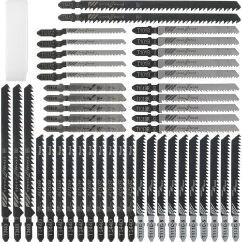 45 Pcs Jig Saw Blade Jigsaw Blades Set Metal Wood Assorted Saw Blades Woodworking Tools Cutting DIY Power Tool Saw Blade