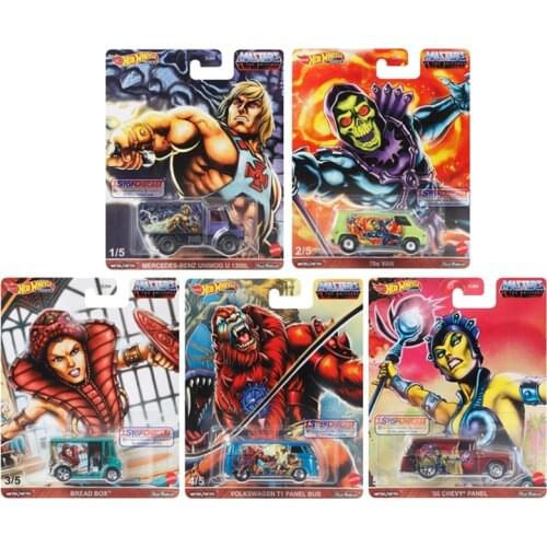 Hot Wheels Cars Premium DLB45 UNIMOG VOLKSWAGEN T1 PANEL BUS CHEVY PANEL 1/64 Diecast Model Toy Vehicles