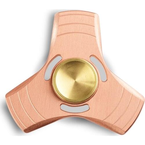 Copper Tri Hand Fidget Finger Spinner Spinning Top Novelty Gryo Toys