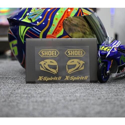 1pair X-Spirit II Motorcyle Helmet Goggles Stickers Vinyl Motocross Racing Decals Superbike Reflective For SHOEI